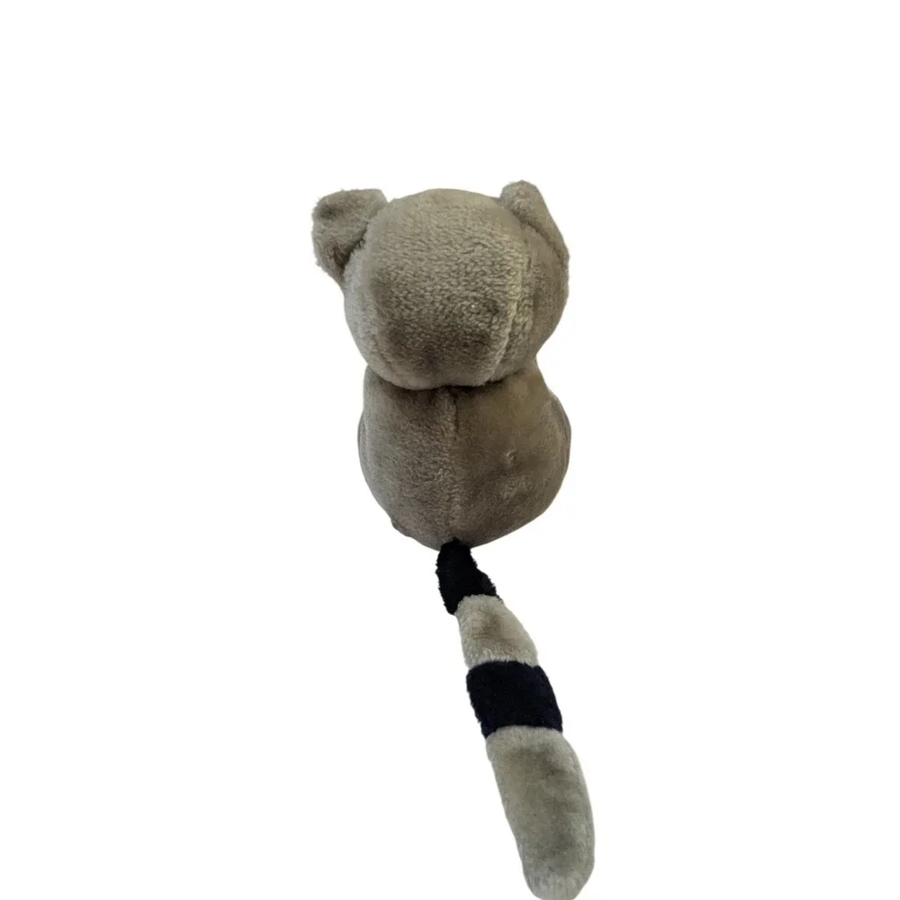 Small Raccoon Plush Stuffed‎ Animal Gray Masked Woodland Toy 6 Inch